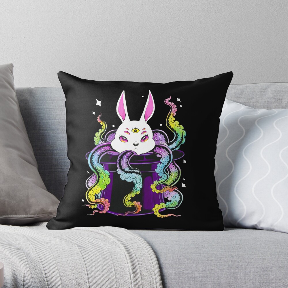 bunny throw pillow