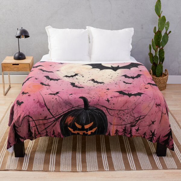 Item preview, Pink Halloween Sunset with pumpkin and bats designed and sold by Capictures.