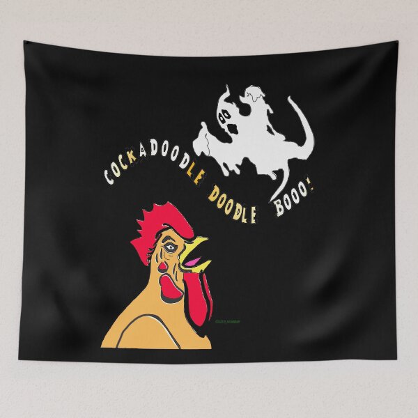 Item preview, Rooster Wakes Up Ghost on Halloween designed and sold by kristalcurt.