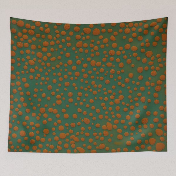Item preview, Green background with orange polka dots, texture designed and sold by Rostislav Bouda.