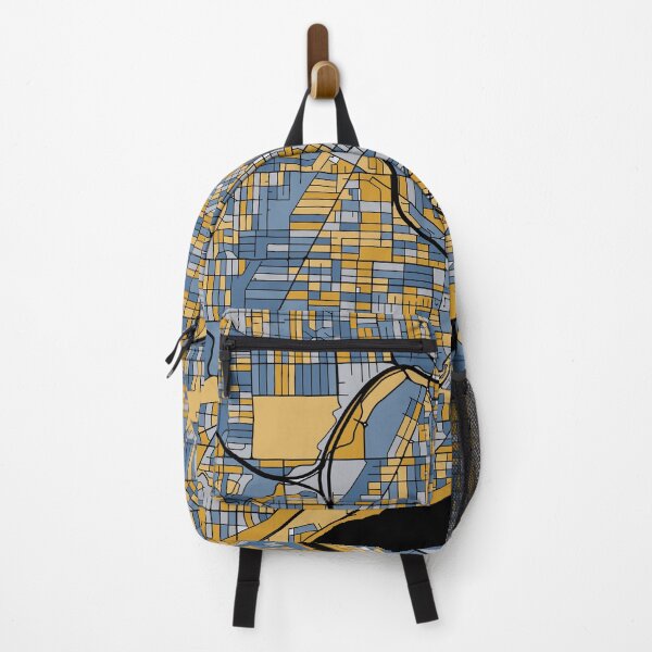 Item preview, Toledo Map Pattern in Blue & Gold designed and sold by PatternMaps.