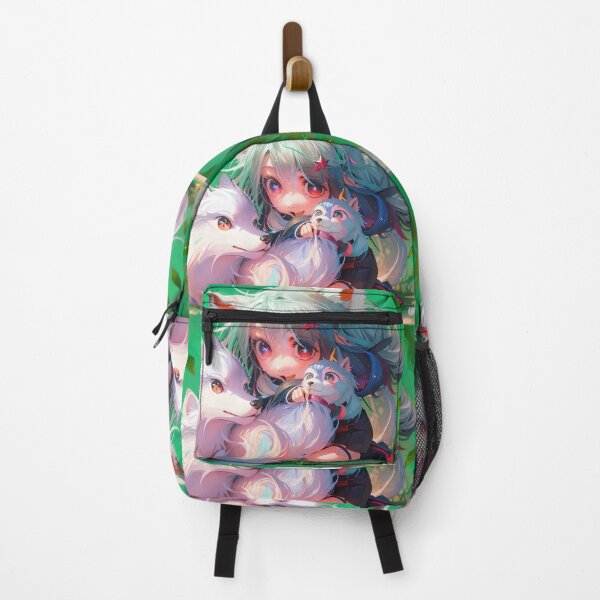 Item preview, Cute wolf girl in the forest Ai designed and sold by Stefo2AIPics.