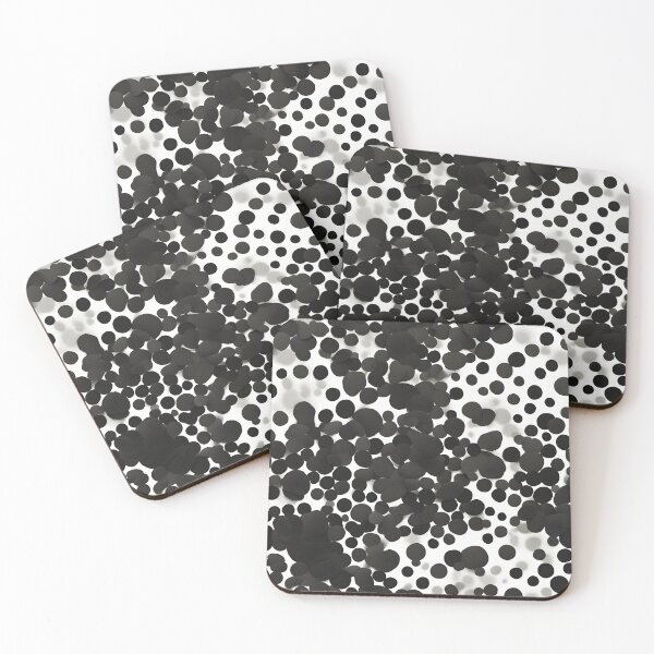 Item preview, Grey and black polka dots on a white background designed and sold by Rostislav Bouda.