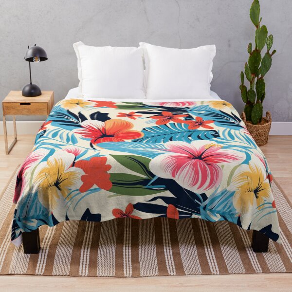 Artikelvorschau, Tropische Flora und das Sublimationsdesign im hawaiianischen Stil entworfen und verkauft von BabydellArt.