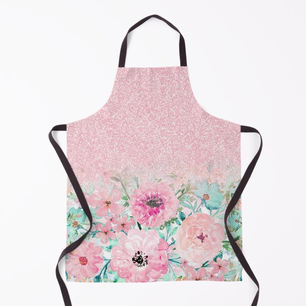 Item preview,  Pink Glitter Ombre Watercolor flowers  designed and sold by InovArtS.