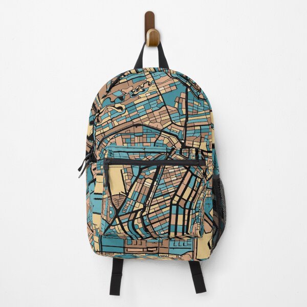 Item preview, Amsterdam Map Pattern in Mid Century Pastel designed and sold by PatternMaps.