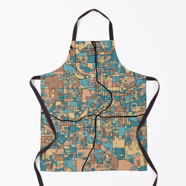Item preview, Atlanta Map Pattern in Mid Century Pastel designed and sold by PatternMaps.