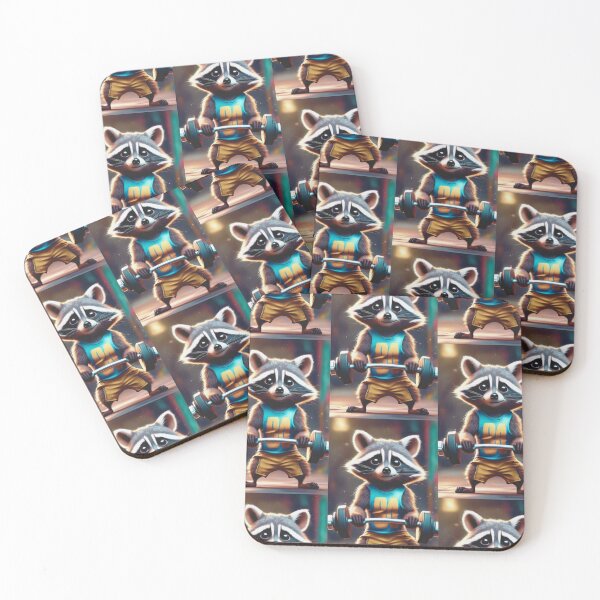 Item preview, A cute and cool raccoon working out designed and sold by Pelzi100.
