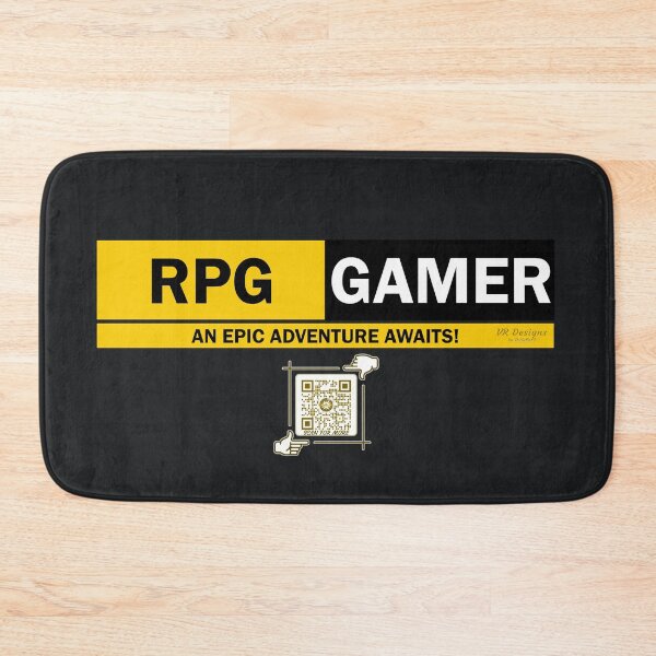 Item preview, RPG Gamer - An Epic Adventure Awaits! Gaming Logo V1 (Yellow/Black) designed and sold by Visual Resolutions.
