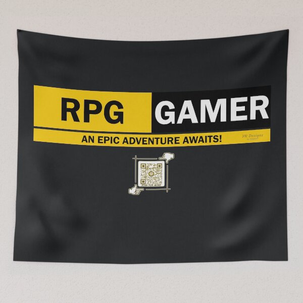 Item preview, RPG Gamer - An Epic Adventure Awaits! Gaming Logo V1 (Yellow/Black) designed and sold by Visual Resolutions.