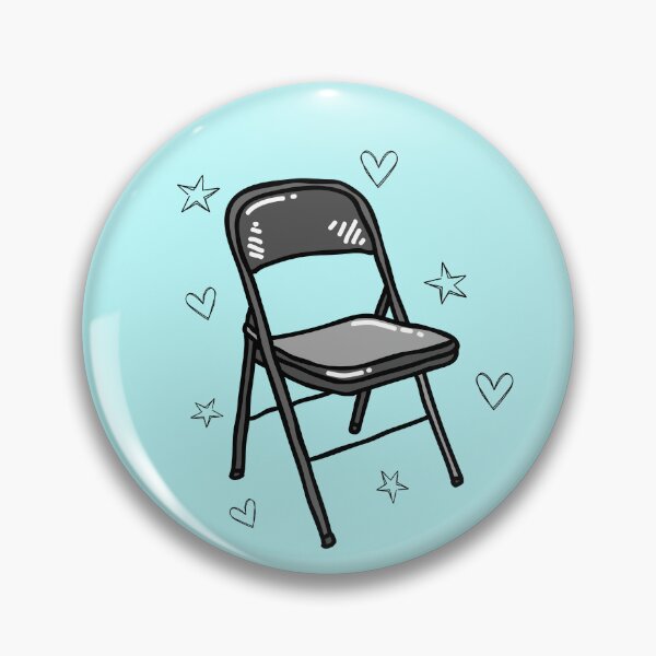 Item preview, Folding chair blue hearts and stars designed and sold by noneko04.