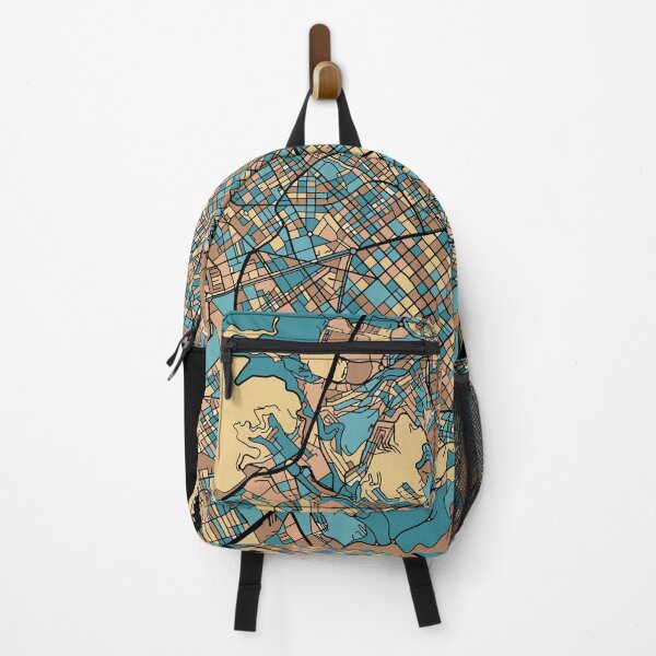 Item preview, Barcelona Map Pattern in Mid Century Pastel designed and sold by PatternMaps.
