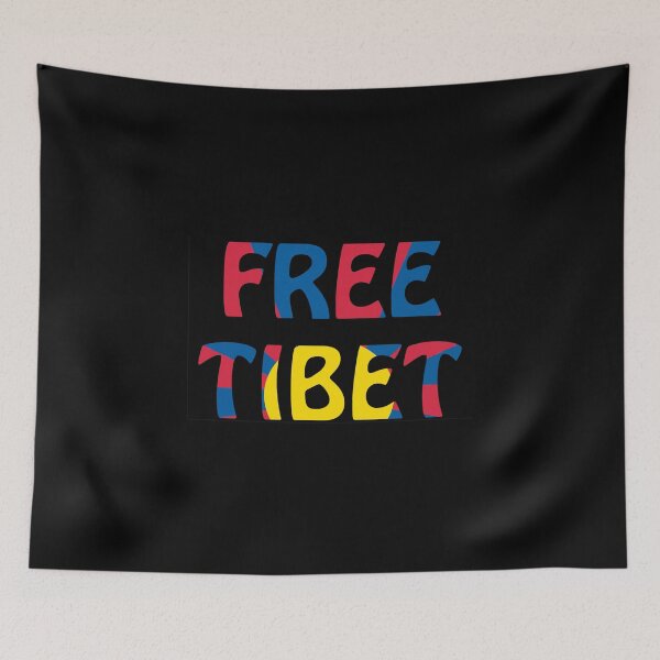 Artikelvorschau, Free Tibet Flagge Schrift entworfen und verkauft von freaks13.