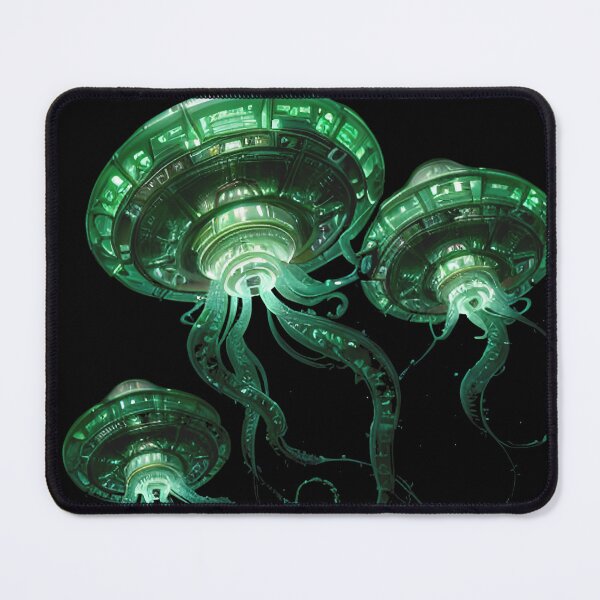 Item preview, Alien Invasion! Galactic UFO Spaceship Jellyfish designed and sold by HideTheInsanity.