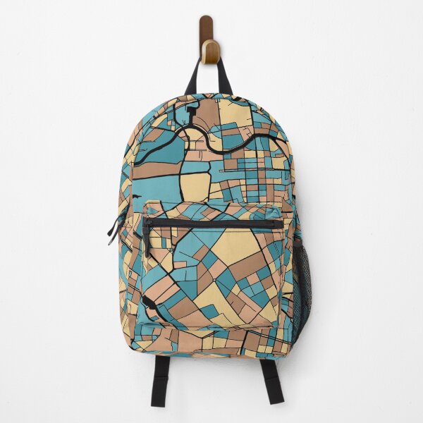 Item preview, Berlin Map Pattern in Mid Century Pastel designed and sold by PatternMaps.