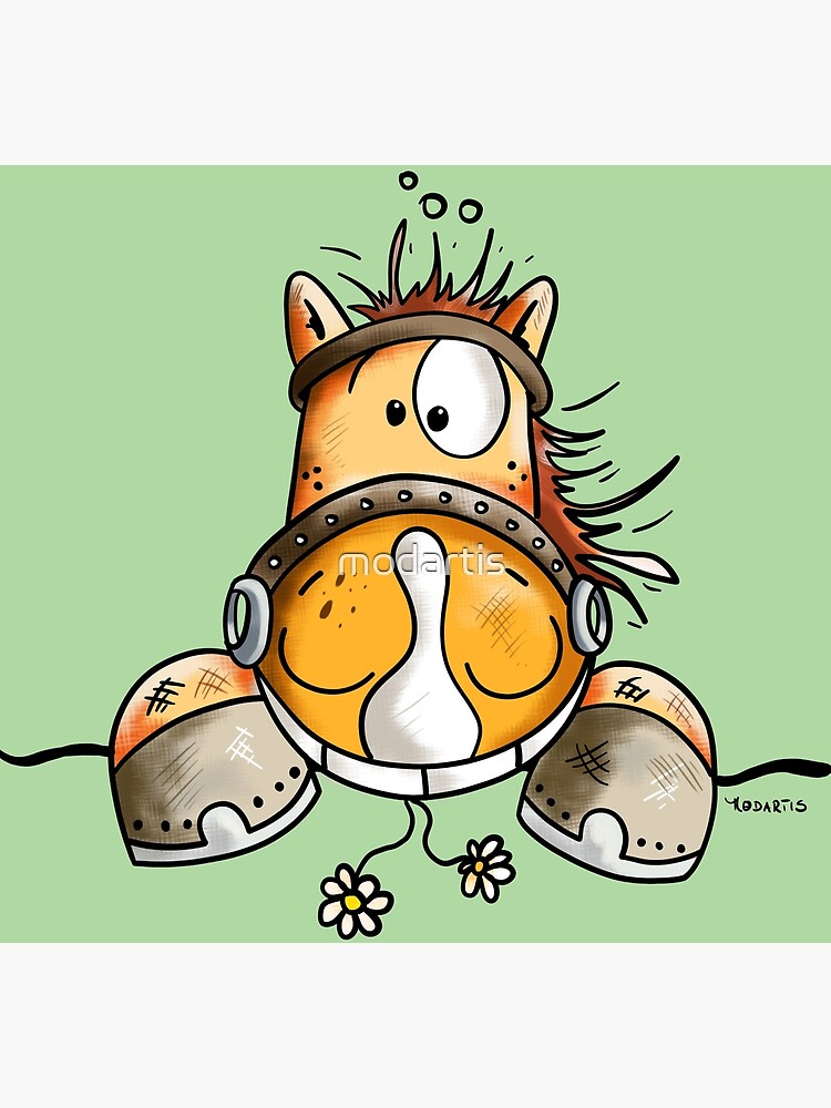 "Funny Horse Cartoon" Poster by modartis | Redbubble