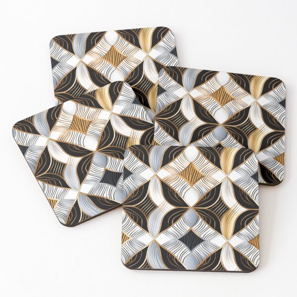 Item preview, Colorful fantasy pattern white gold gray black ornaments ribbons mesh designed and sold by G-M-Designs.