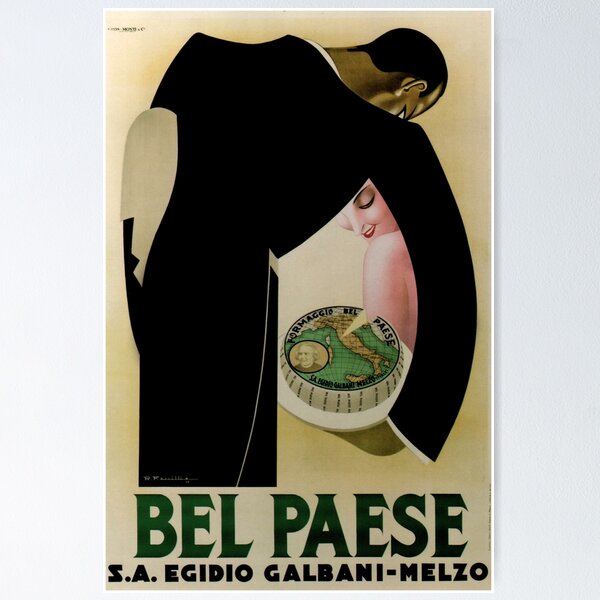 Item preview, Vintage French Cheese Poster designed and sold by Sasha Art Gallery.