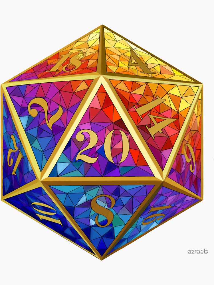 Imagen 3 de 3, Pegatina con la obra Vitral D20, diseñada y vendida por azraels.