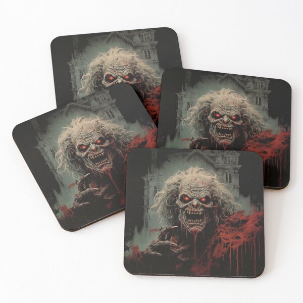 Item preview, Ghoulish Dracula Haunted House Vintage Horror Movie Poster Painting designed and sold by sμ (smew).