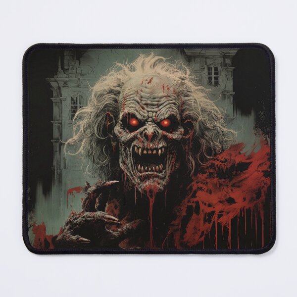 Item preview, Ghoulish Dracula Haunted House Vintage Horror Movie Poster Painting designed and sold by sμ (smew).