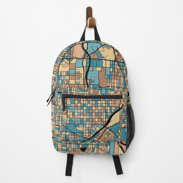 Item preview, Denver Map Pattern in Mid Century Pastel designed and sold by PatternMaps.