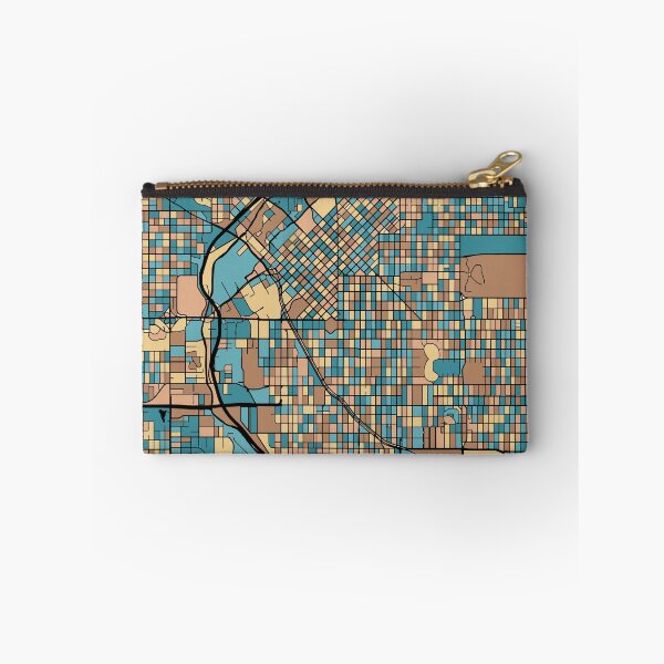 Item preview, Denver Map Pattern in Mid Century Pastel designed and sold by PatternMaps.