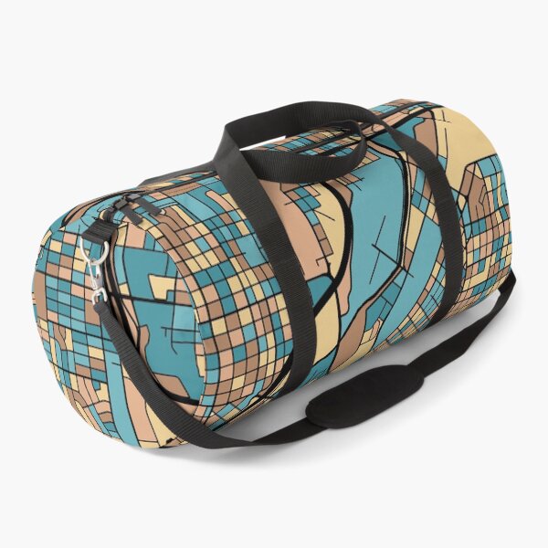 Item preview, Denver Map Pattern in Mid Century Pastel designed and sold by PatternMaps.