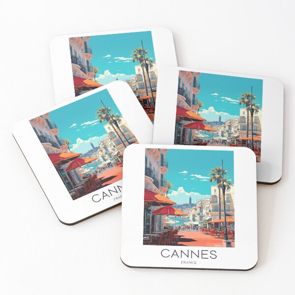 Item preview, A Pop Art Travel Print of Cannes - France designed and sold by StudioRedKoala.