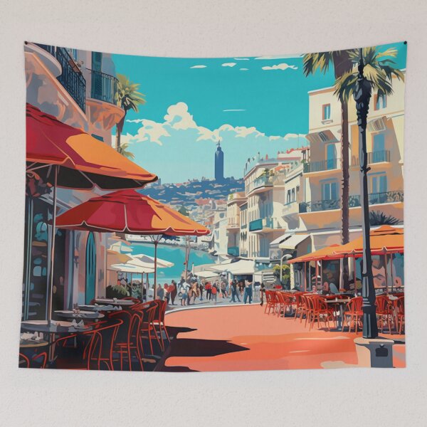 Item preview, A Pop Art Travel Print of Cannes - France designed and sold by StudioRedKoala.