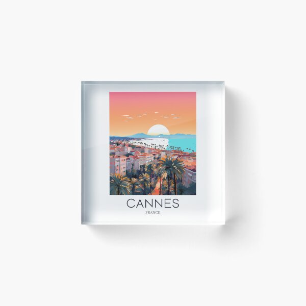 Item preview, A Pop Art Travel Print of Cannes - France designed and sold by StudioRedKoala.