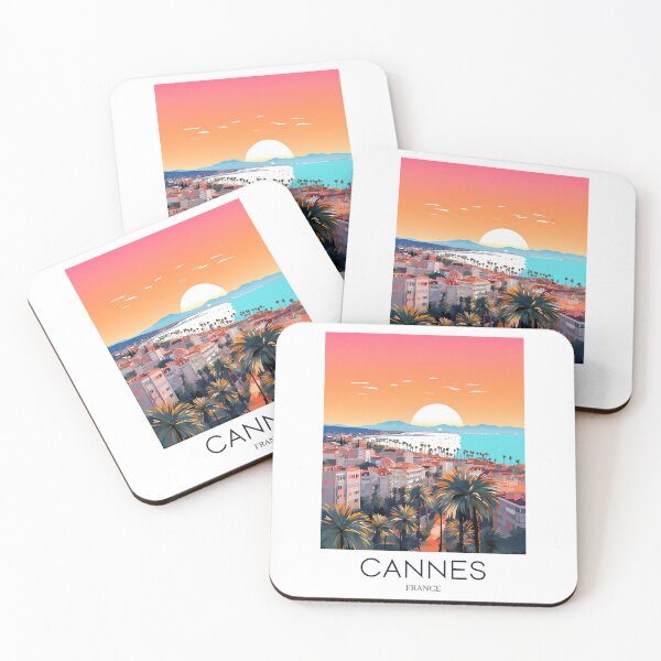 Item preview, A Pop Art Travel Print of Cannes - France designed and sold by StudioRedKoala.