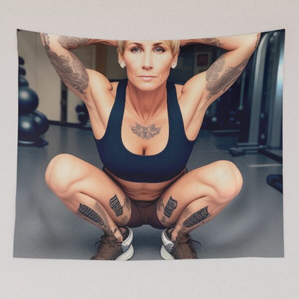 Item preview, Copy of Beautiful athletic woman in the gym designed and sold by MarcoDesigner78.