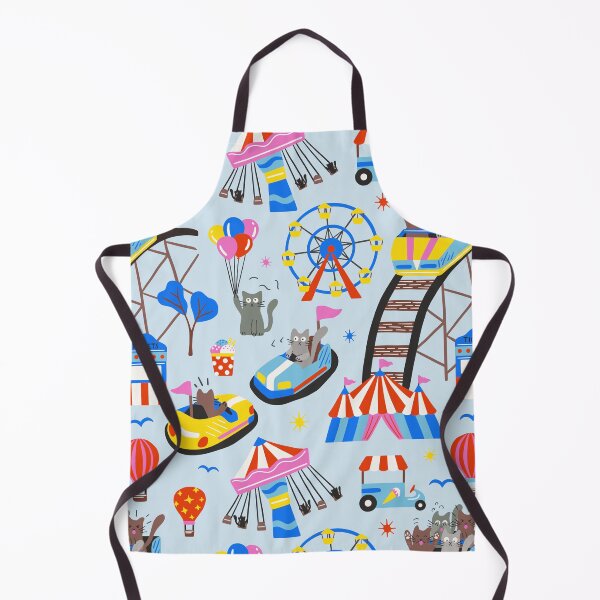 Item preview, Cats at the funfair - blue, red, pink and yellow designed and sold by Muxune.