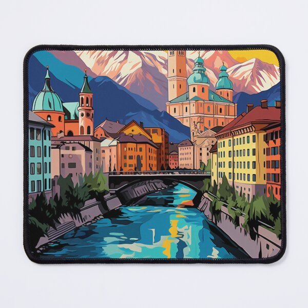 Item preview, A Pop Art Travel Print of Innsbruck - Austria  designed and sold by StudioRedKoala.