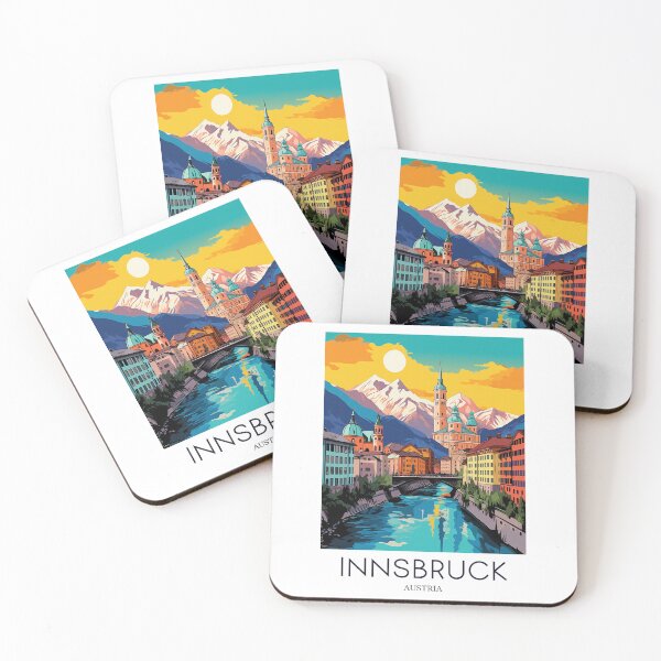 Item preview, A Pop Art Travel Print of Innsbruck - Austria  designed and sold by StudioRedKoala.