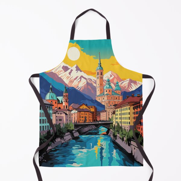 Item preview, A Pop Art Travel Print of Innsbruck - Austria  designed and sold by StudioRedKoala.