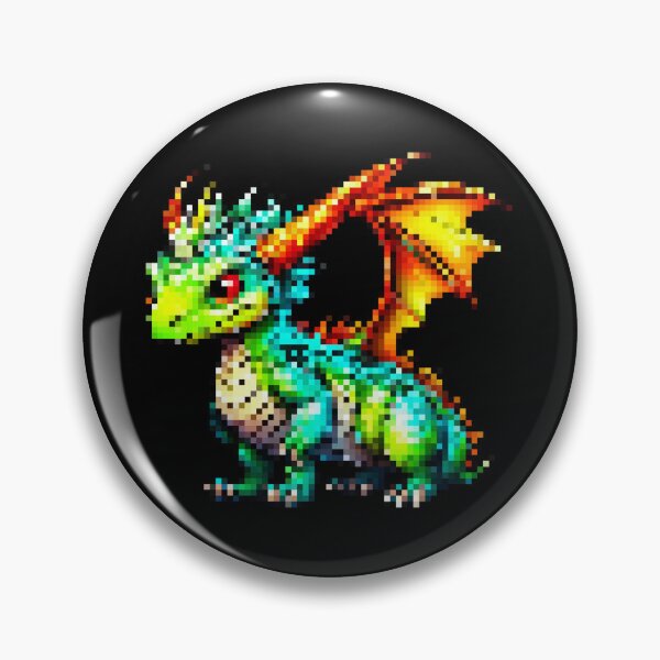 Item preview, Kawaii Dragon Pixel Art designed and sold by NinniShop.