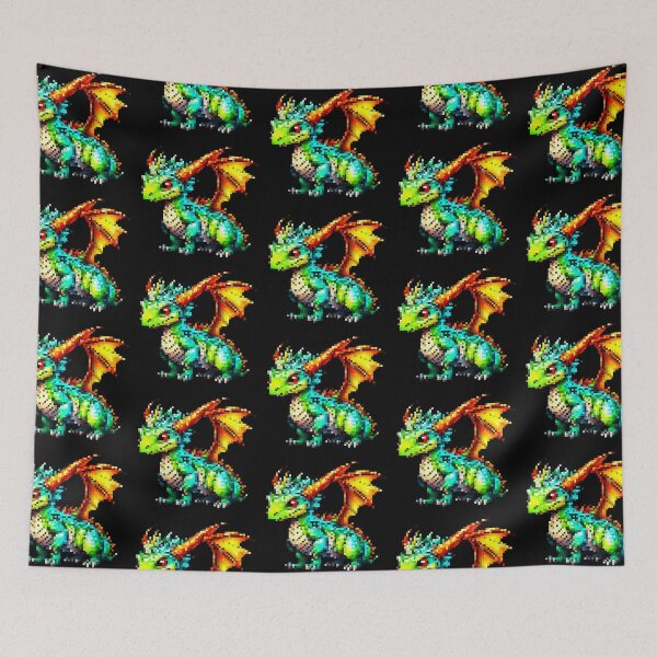 Item preview, Kawaii Dragon Pixel Art designed and sold by NinniShop.