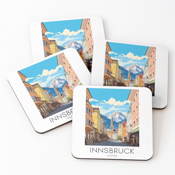 Item preview, A Pop Art Travel Print of Innsbruck - Austria  designed and sold by StudioRedKoala.