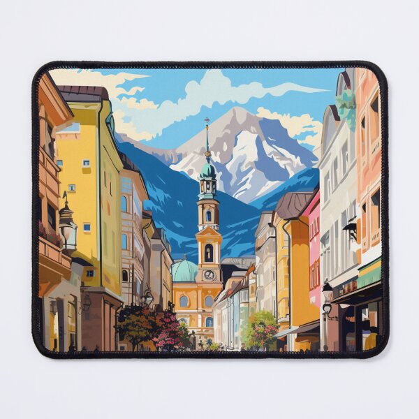 Item preview, A Pop Art Travel Print of Innsbruck - Austria designed and sold by StudioRedKoala.