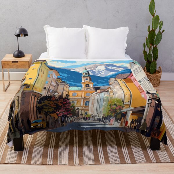 Item preview, A Pop Art Travel Print of Innsbruck - Austria designed and sold by StudioRedKoala.