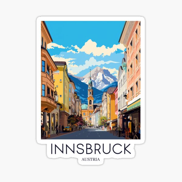 Item preview, A Pop Art Travel Print of Innsbruck - Austria  designed and sold by StudioRedKoala.
