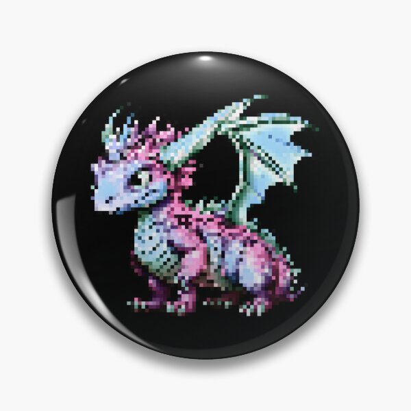 Item preview, Kawaii Dragon Pixel Art designed and sold by NinniShop.
