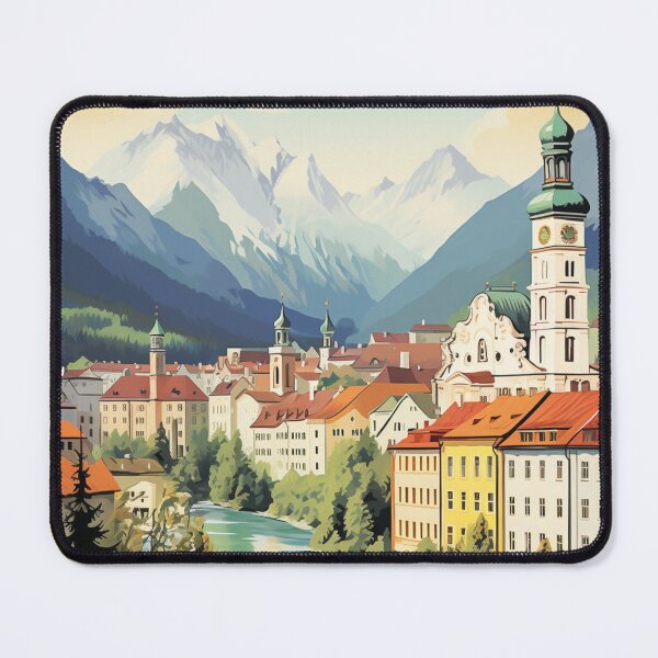 Item preview, A Vintage Travel Illustration of Innsbruck - Austria  designed and sold by GoodOldVintage.