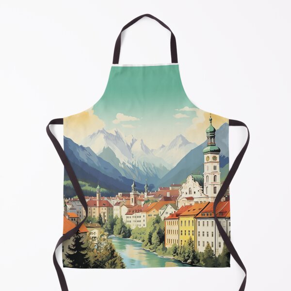 Item preview, A Vintage Travel Illustration of Innsbruck - Austria  designed and sold by GoodOldVintage.