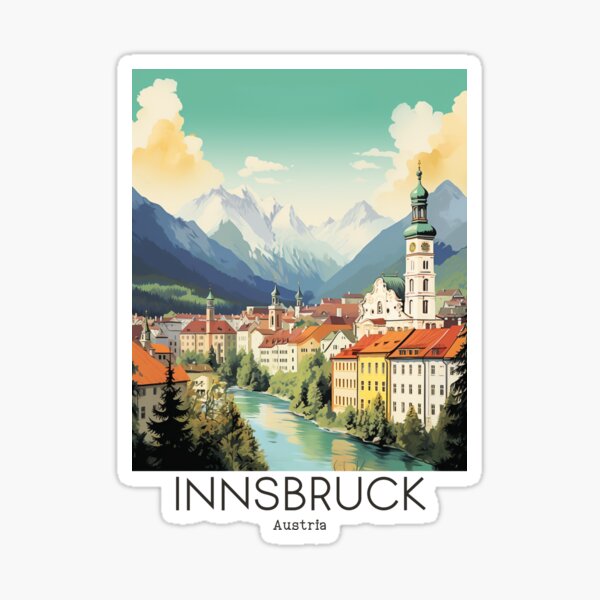 Item preview, A Vintage Travel Illustration of Innsbruck - Austria  designed and sold by GoodOldVintage.