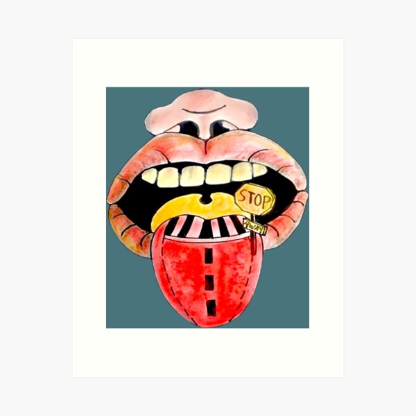 Big Mouth Lips Art Print