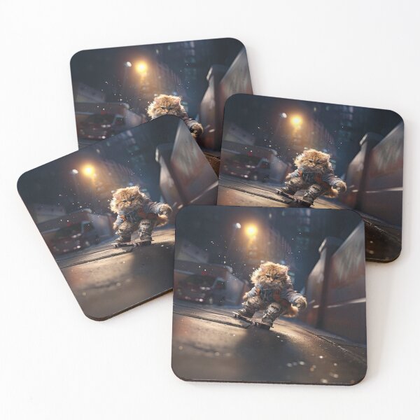 Item preview, Skateboarding Cat Wall Art designed and sold by Myusernameistim.