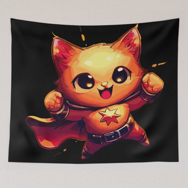 Item preview, Superhero cat designed and sold by TomFrontierArt.